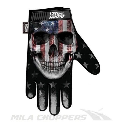 Rękawice motocyklowe Lethal Threat USA Skull ,.jpg