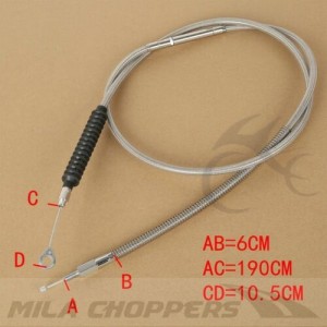 Linka sprzęgła 190 cm Harley Touring 08-13 chrom