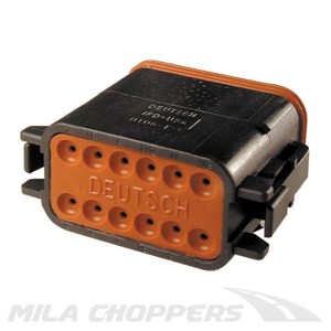 ZŁĄCZKA NAMZ, DEUTSCH DT. CZARNA, OBUDOWA WTYKU, 12 PINÓW