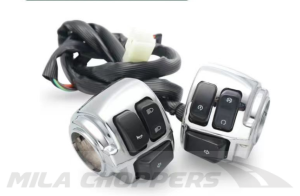 Przełączniki przyciski Softail Dyna Sportster  V-Rod 96-12 obudowa chrom