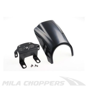 Osłona lampy custom Harley maska reflektora Softail 18-20 czarny połysk