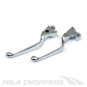 Klamki Dyna, Softail, Touring, standard, chromowane, komplet