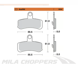 Klocki hamulcowe przednie 08-14 Softail, 08-17 Dyna Harley