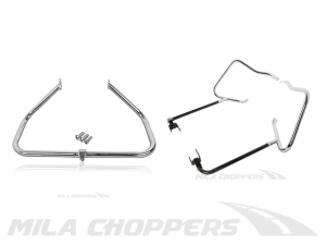 Zestaw 2w1 gmol przedni 09-24 chrom + gmol tylny prawy + lewy 14-23 Harley Touring